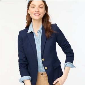 J. Crew Schoolboy Single Breasted Wool Blazer Jacket Preppy Academia Navy 14